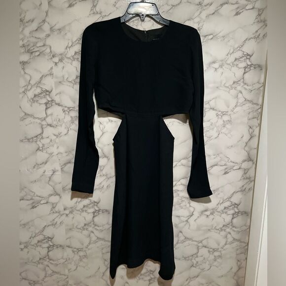 BIRGITTE HERSKIND Ignes Cutout Long Sleeve Sheath Dress In Black - Picture 5 of 11